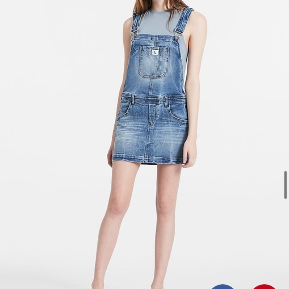Calvin Klein Denim Overall Dress